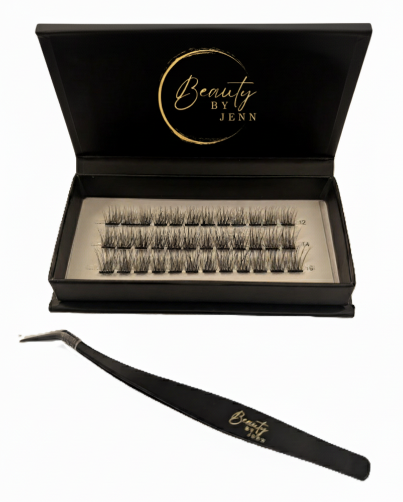 Geopende Maximum Drama kit met 36 extra lange wimperclusters in 12, 14 en 16mm, met applicator.