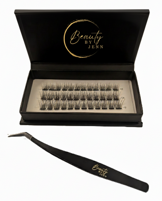 Geopende Maximum Drama kit met 36 extra lange wimperclusters in 12, 14 en 16mm, met applicator.